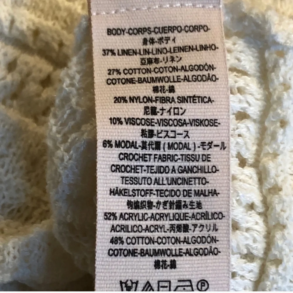 Free People Someday Crochet Knit Sweater S